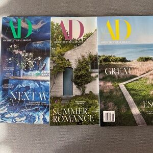 Magazine Bundle of 3 Architectural Digest April June July/August 2025 NEW